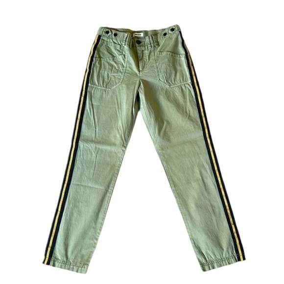 Zadig & Voltaire green pants Pamela Pomelo Side stripe Straight leg Trousers XS - Picture 9 of 15